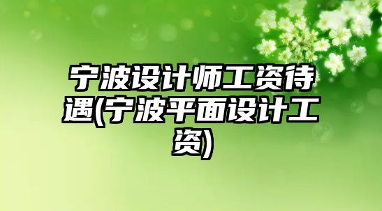 寧波設(shè)計(jì)師工資待遇(寧波平面設(shè)計(jì)工資)